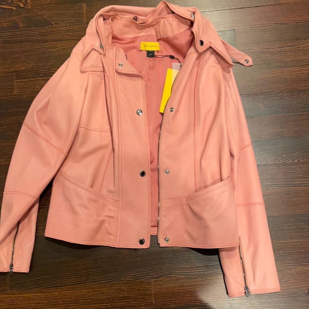 St. John pink jacket size 8